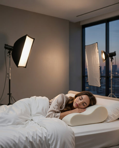 İz Studio Visco Yastık | Hafızalı Visco Sünger| Çift Boyun Destekli