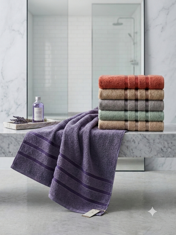 Luxury Asorti 6lı Banyo Havlu Seti | 100X150 CM