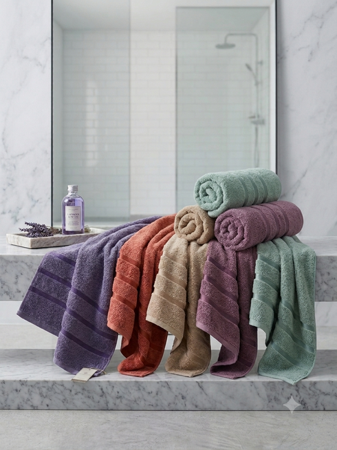 Luxury Asorti 6lı Banyo Havlu Seti | 100X150 CM