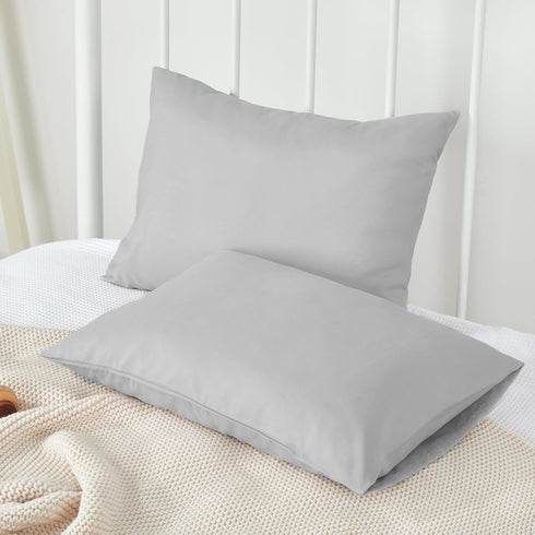 Gri Pamuklu Bebek Yastık Kılıfı Seti