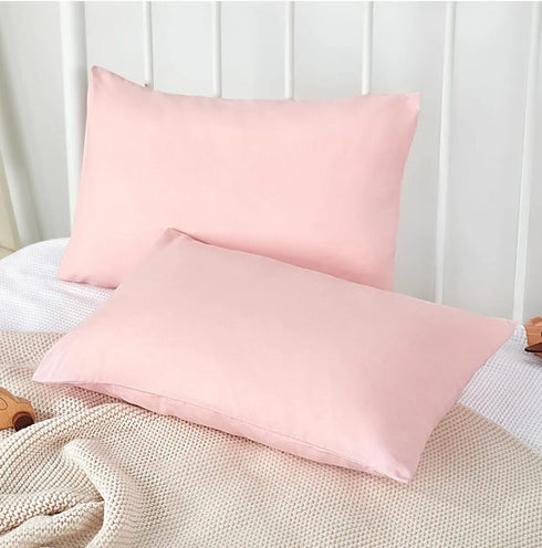Pembe Pamuklu Bebek Yastık Kılıfı Seti