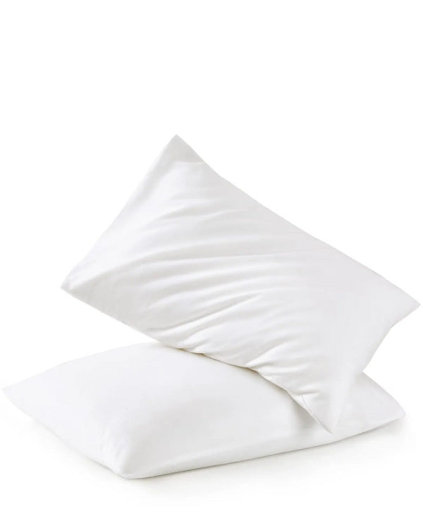 Beyaz Pamuklu Bebek Yastık Kılıfı Seti