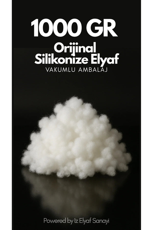 1 KG Orijinal Silikonize Elyaf | Yastık, Kırlent, Oyuncak, Bulut Tavan | Ekstra Yumuşak Esnek Form