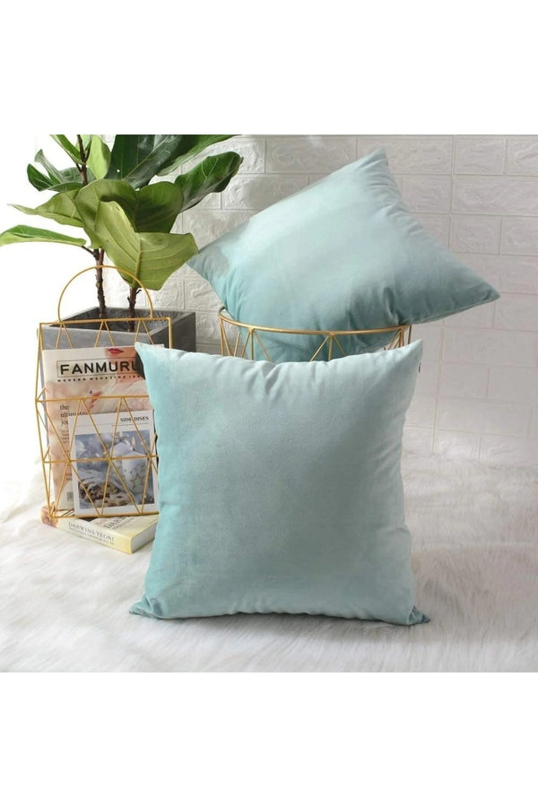 2li Bebek Mavi Kare Kırlent Iç Yastığı Ranforce Kumaş Silikonize Dolgu Ölçü Seçenekli Yüksek Kalite