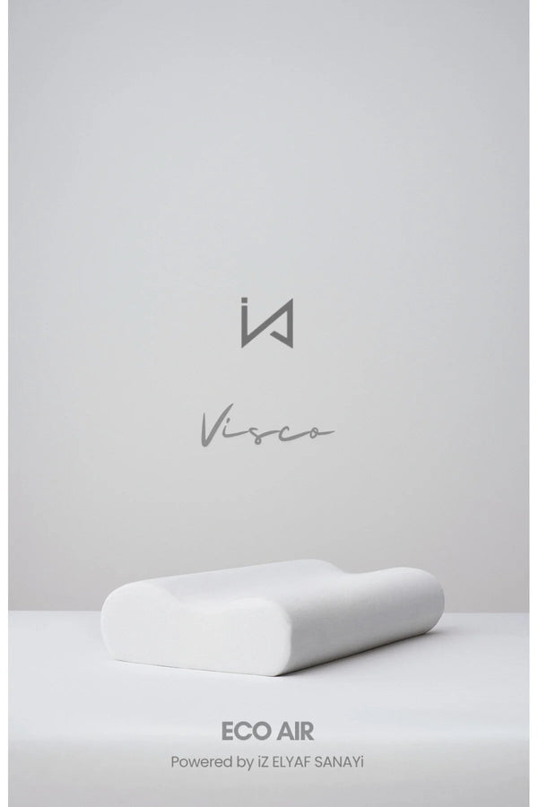 Eco Air Visco Yastık | Tek Boyun Destekli | 32x52x11 Cm | 600 GR | Ortopedik | Hafızalı Sunger