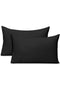 2 Adet Premium Siyah Smooth Kırlent İç Yastığı Dikdörtgen %100 Silikon Dolgu Yıkanabilir Pamuk Kumaş