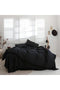 Iz Premium Salash Siyah Tek Kişilik Pamuklu Nevresim Takımı 160x220 - Premium Quality Duvet Cover