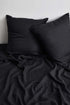 Iz Premium Salash Siyah Tek Kişilik Pamuklu Nevresim Takımı 160x220 - Premium Quality Duvet Cover