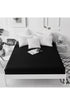 Izgi Premium Pamuklu Ranforce Lastikli Çarşaf Siyah Yüksek Kalite +30 Cm Derinlik Ebat Seçenekli