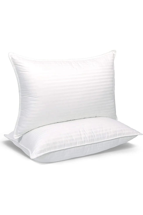 Premium Saten Yastık 2 Adet Beyaz %100 HCS Silikon Dolgu 50x70 Yumuşak Formlu