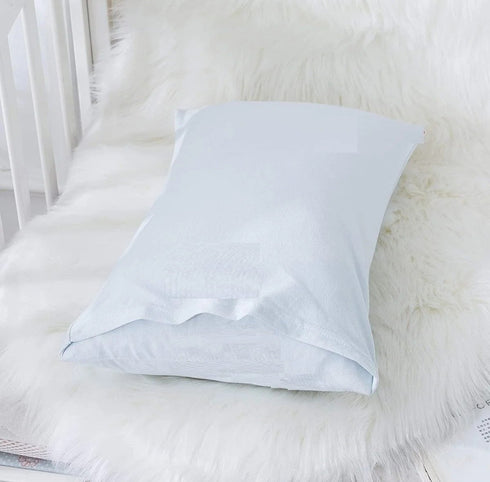 Bebek Yastık Kılıfı Seti 2 Adet Bebek Mavisi %100 Pamuklu Kapaklı 35x45 - Premium Baby Pillow Cover