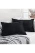 2 Adet Premium Siyah Smooth Kırlent İç Yastığı Dikdörtgen %100 Silikon Dolgu Yıkanabilir Pamuk Kumaş