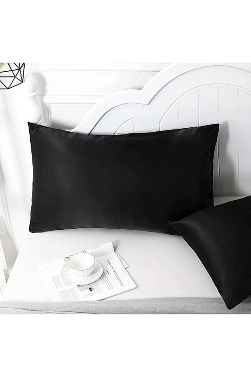 2 Adet Premium Siyah Smooth Kırlent İç Yastığı Dikdörtgen %100 Silikon Dolgu Yıkanabilir Pamuk Kumaş