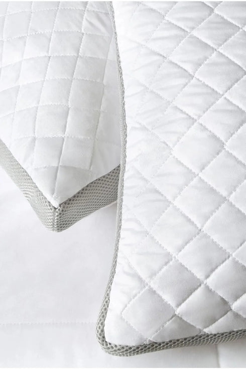 2li Set Premium Air Flow Klimalı Yastık 50x70 %100 HCS Silikon Dolgulu Kapitoneli