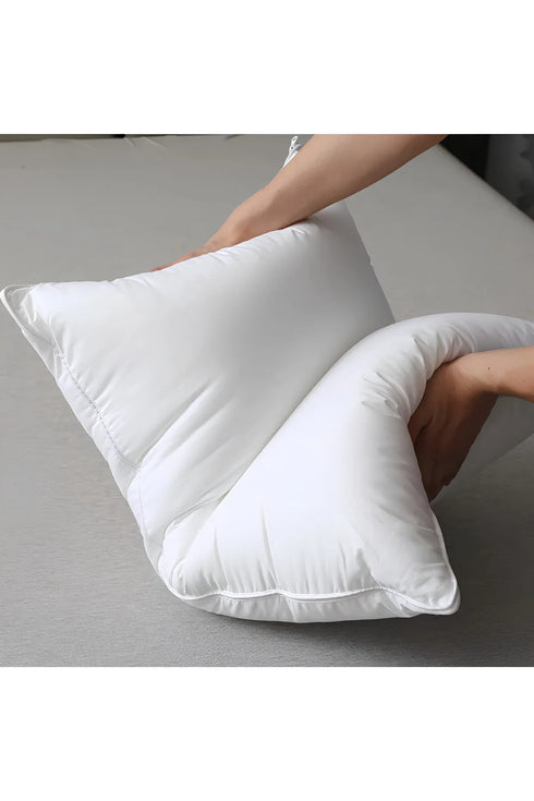İz Premium 3 Adet Ultra Slim Yastık En İnce Form %100 HCS Silikon Dolgu Micro Saten Yumuşak 500Gr