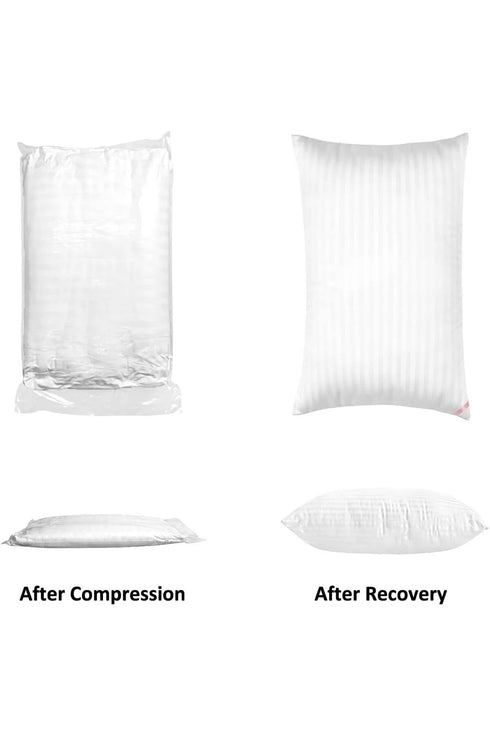 Premium Saten Yastık 2 Adet Beyaz %100 HCS Silikon Dolgu 50x70 Yumuşak Formlu