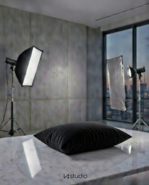 İz Studio Dynamic Siyah Yastık | 800 GR Nano Silikon Dolgu | AntiStress | Progressive Pillows